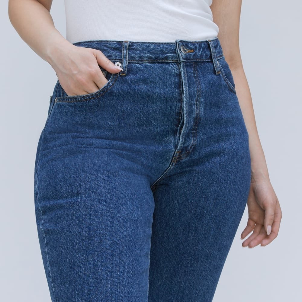 Everlane‎ The 90s Cheeky Jean Blue Organic Cotton Straight Leg Jeans 28 Regular